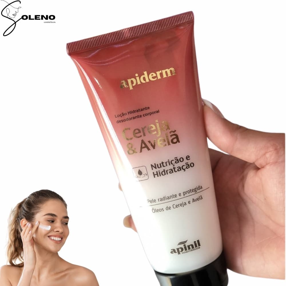 Creme Hidratante Apinil Cereja e Avelã 190g Nutrição e Perfume Marcante