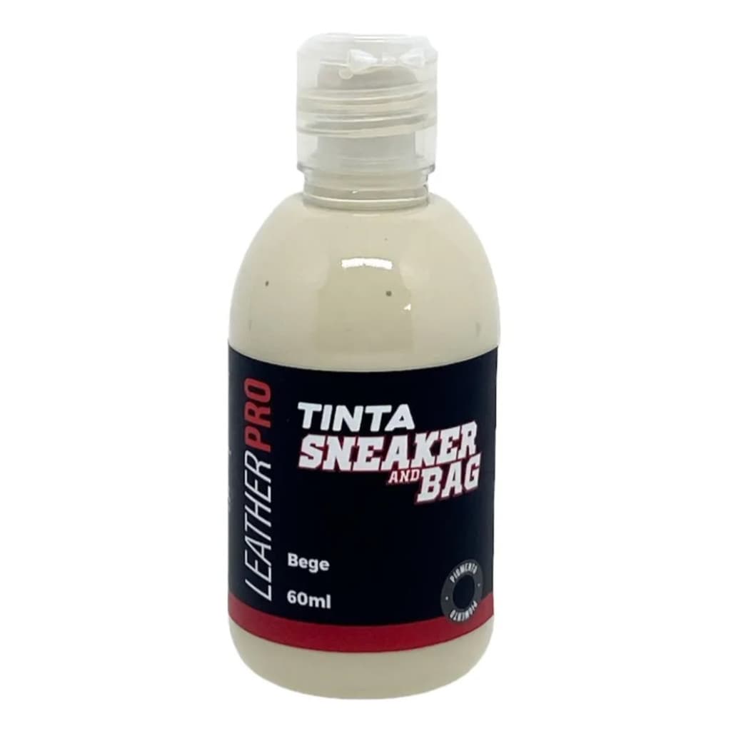 Tinta Bege 60ml Pintar Couro E Sintético - Leather Pro