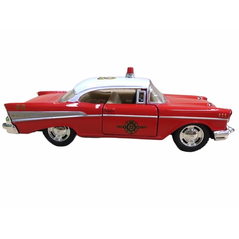 Carro Miniatura Bombeiro Chevrolet Bel Air 1957 carrinho Colecionador