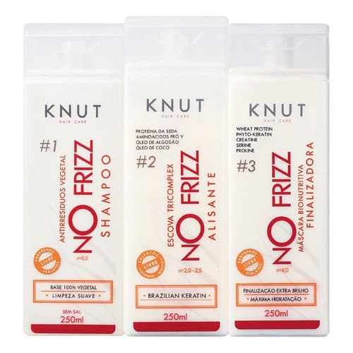 Kit Alisamento No Frizz Knut Hair Care 750ml Creme
