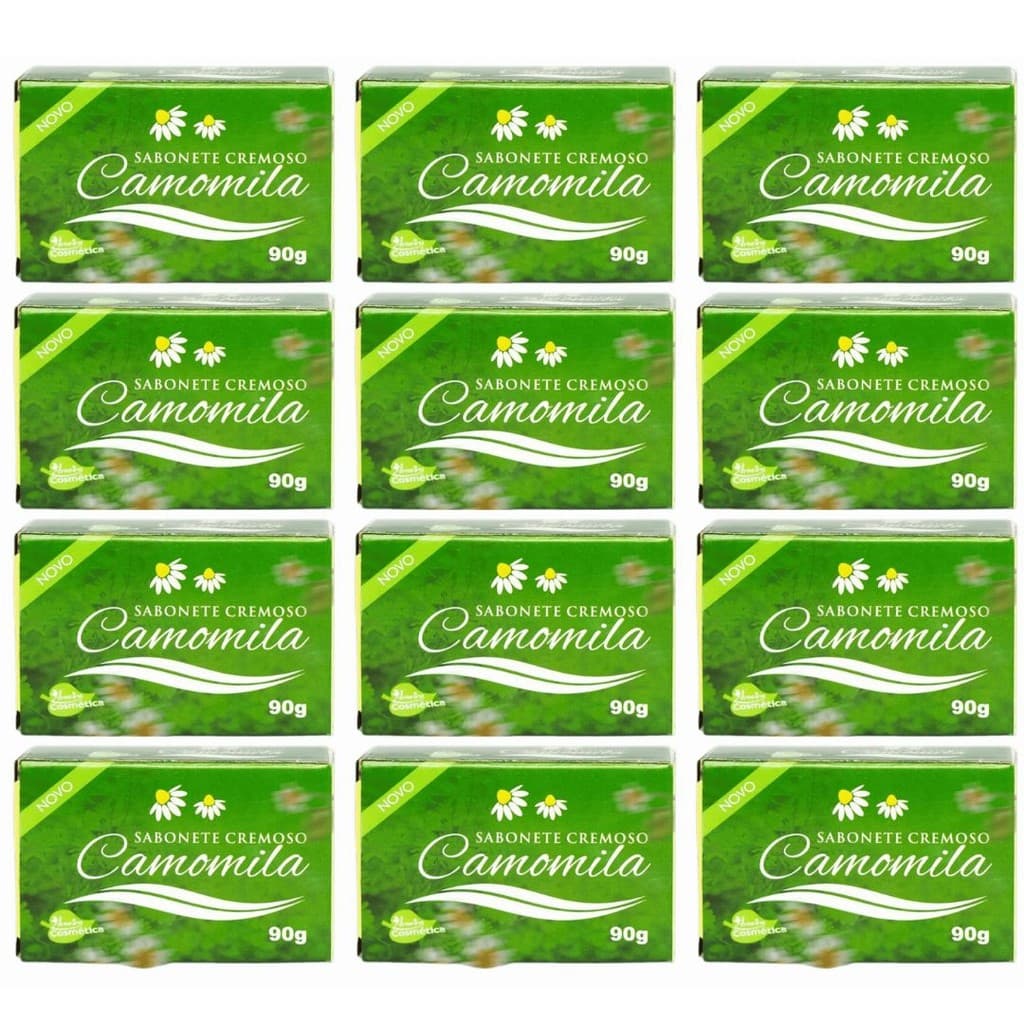 Kit 12  Sabonete Camomila 90g para pele sensível - Aroeira Cosmética