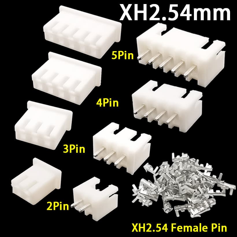 100 Pçs JST XH2.54 Macho Fêmea Material Conector Leva Pino Cabeçalho Habitação 2/3/4/5 Pinos Terminal Plug Soquete Conch