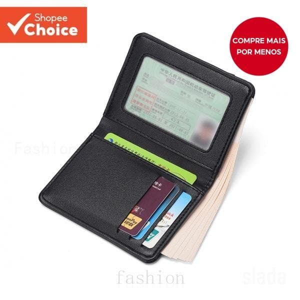 Carteira Masculina Ultrafina – Mini Porta-Cartões Vertical , Dupla Fina De Couro PU Para Jovens E Estudantes