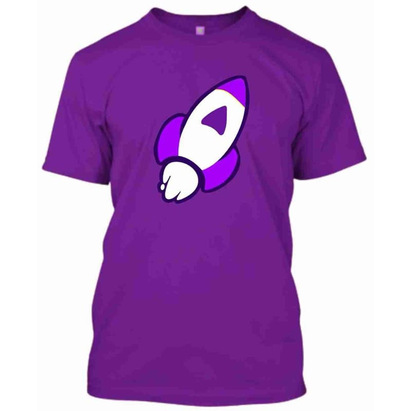 Camiseta da katlen Foguete Novos Elementos Blusa da Ketlen dos rosas camisa roxa