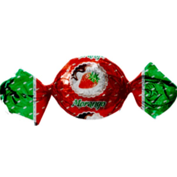 EMBALAGEM P/ TRUFA 15X16CM MORANGO C/ 50UN