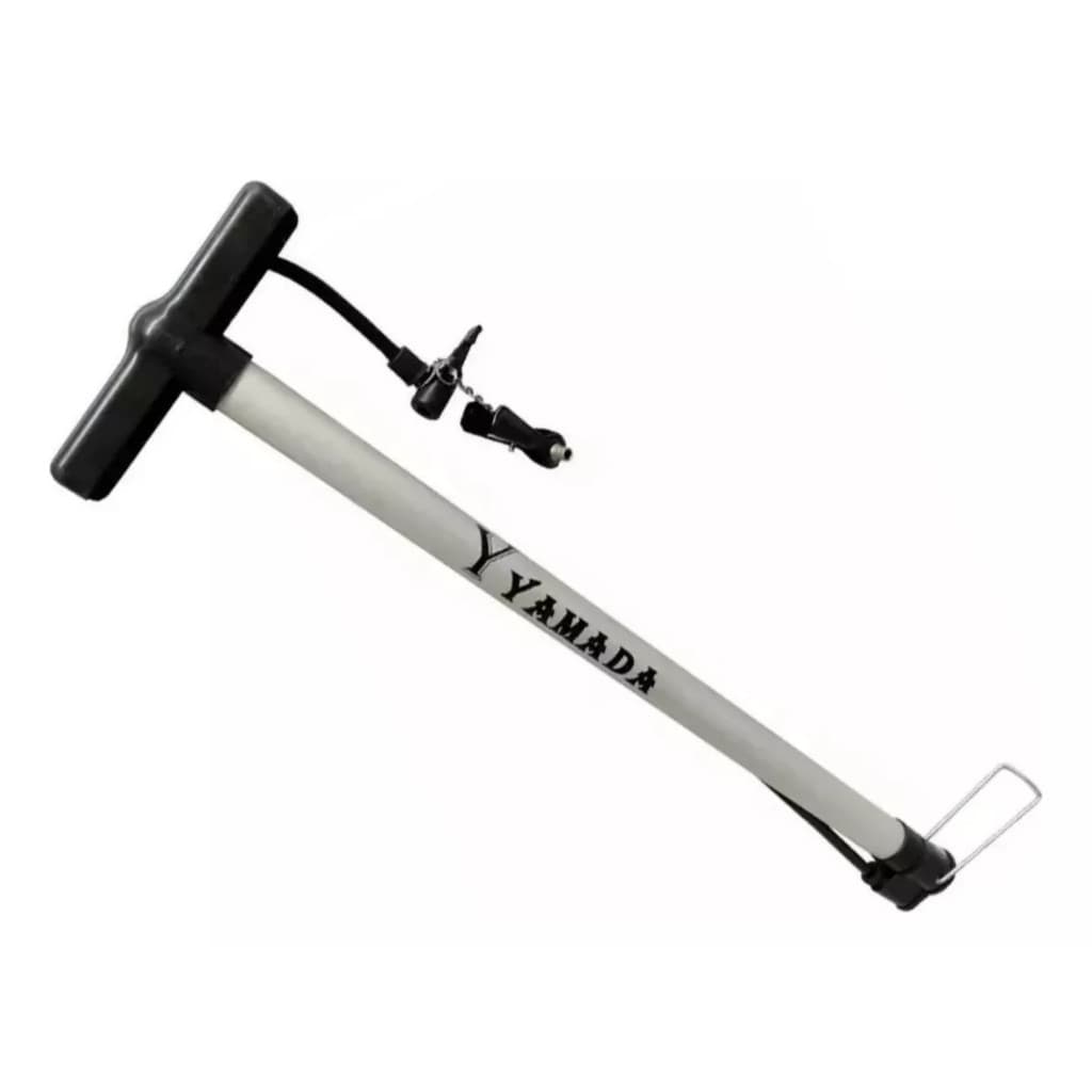 Bomba De Ar Bicicleta Yamada Alumínio 58cm Para Pneu Bike Cor Cinza
