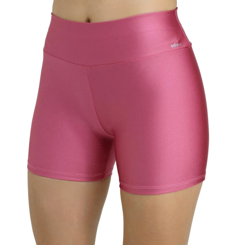 Shorts Fitness Poliamida c/ Brilho Selene Feminino Academia Esporte Corrida.