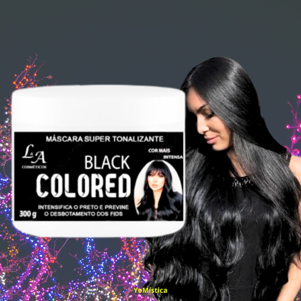 Matizador Preto Brilho Intenso +1par Luvas Reaviva a Cor dos Cabelos Escuros sem amônia  300g