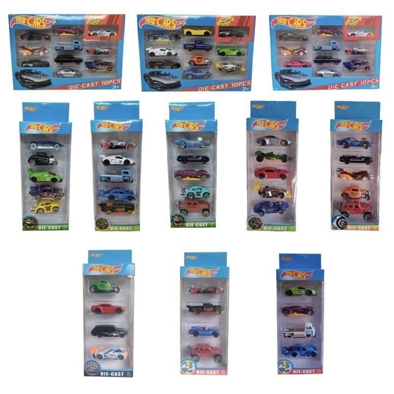 Carrinho De Ferro Estilo Hot Wheels Miniaturas Colecionáveis Hot Cars-Kit