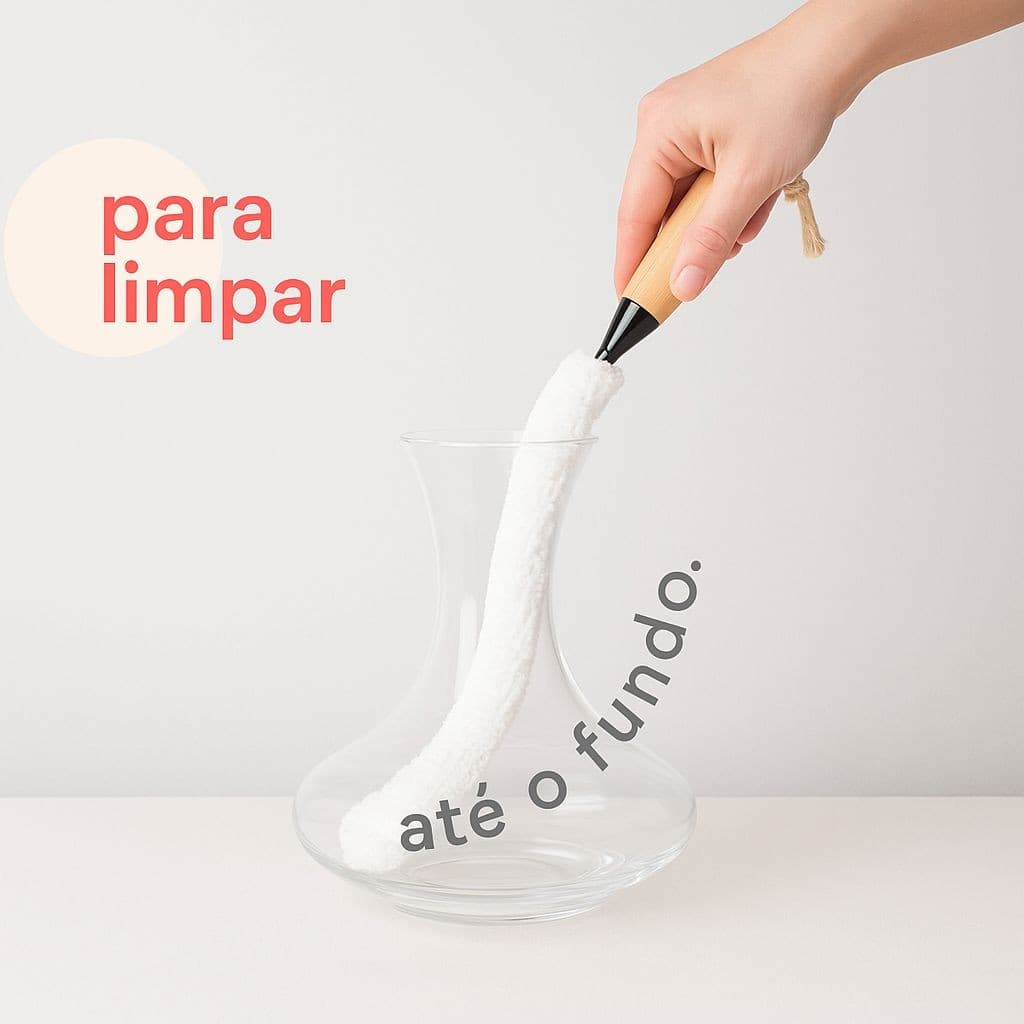 ESCOVA DE LIMPEZA  OIKOS FLEXIVEL PARA JARRAS MAMADEIRAS CABO BAMBU