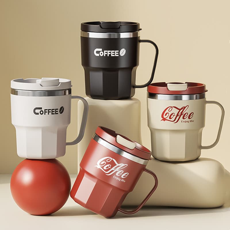 Caneca Térmica 400ml Aço Inox 304 Com Tampa Caneca de Café Parede Dupla Resistente ao Calor