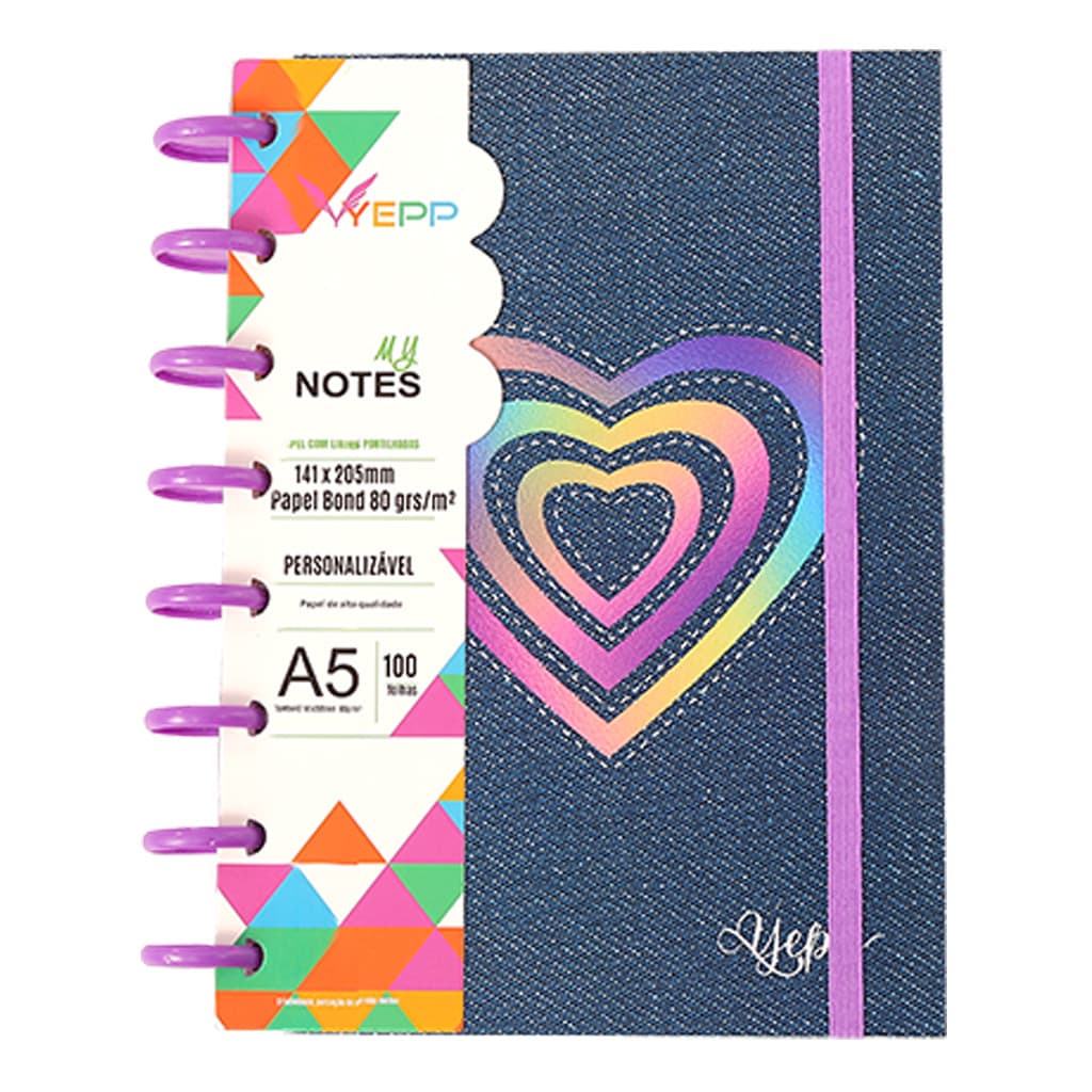 Caderno Inteligente A5 com Discos – 100 folhas 80g/m²