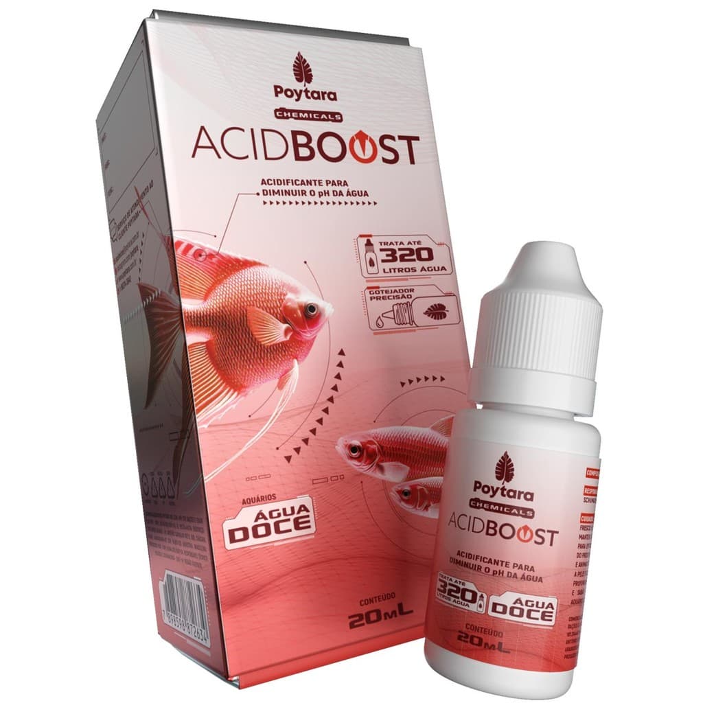 Acidboost Chemicals Redutor de pH para Aquários Poytara 20ml