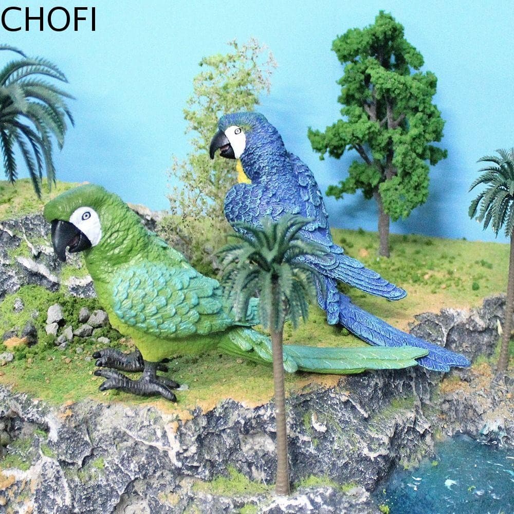 Modelo De Papagaio Artificial CHOFI , Estátua De Pássaro Falso Fofa , Estatueta De Gramado À Prova D'água Vívida Criativ
