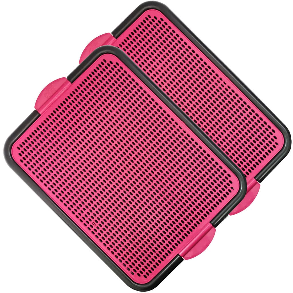 Kit 2 Sanitário Rosa Pipi Dog Educador Canino Higiênico Adestramento Bandeja Xixi Cachorro Cães