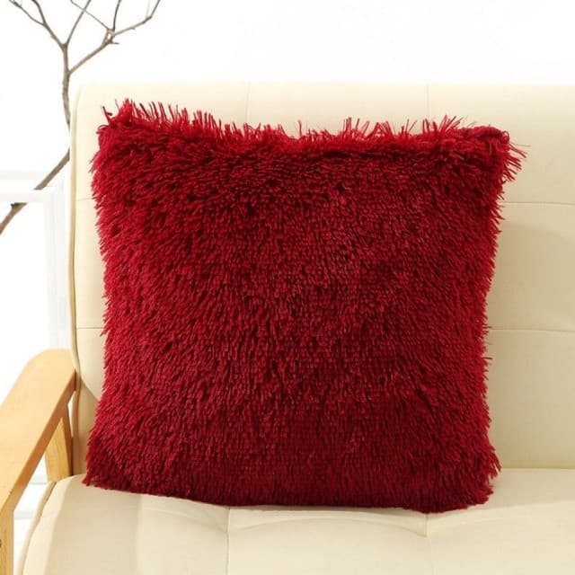Capa de Almofada De Pelúcia Felpuda Pelo Alto 42x42CM fofinha promoção (Rfe:E-11)