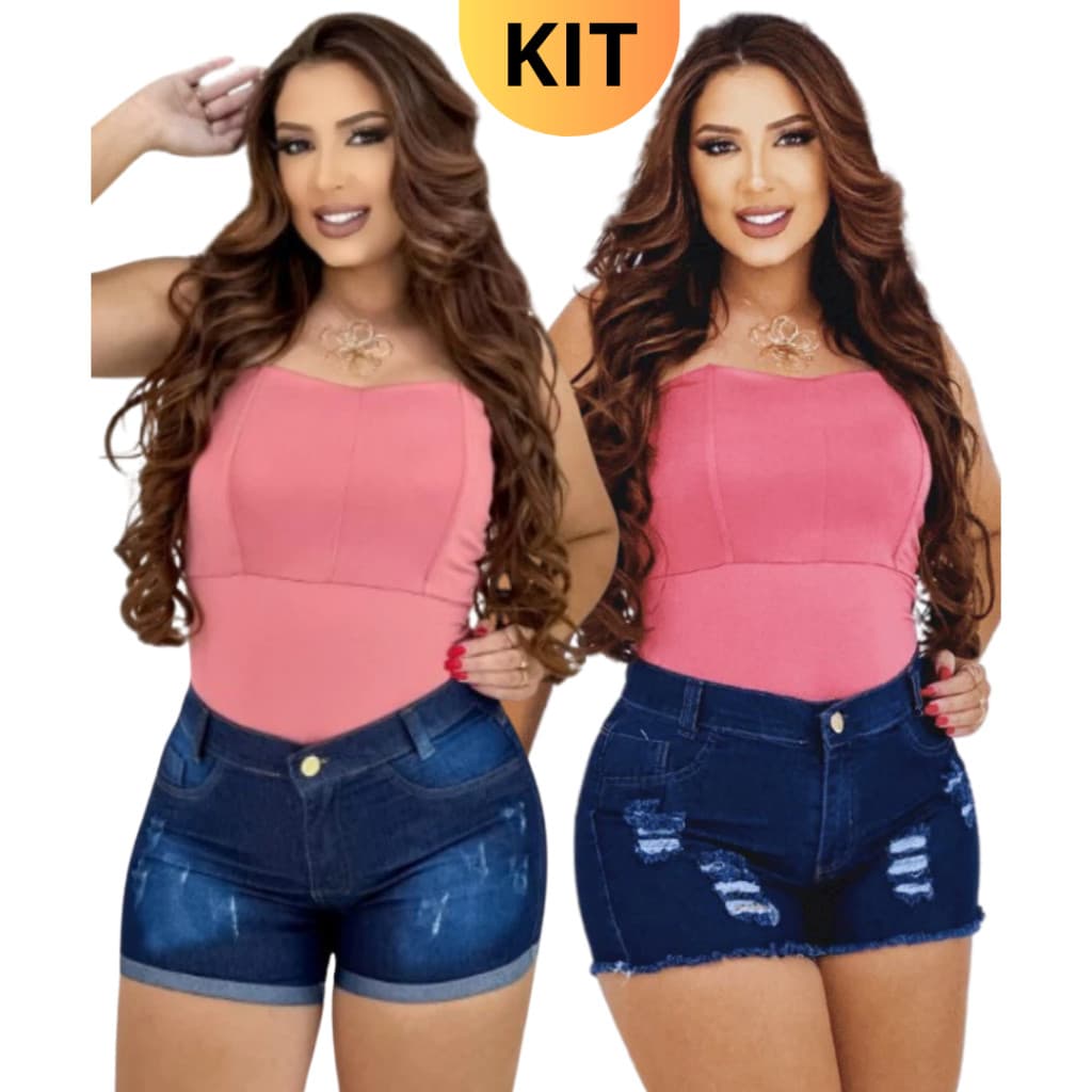 Shorts Jeans Feminino Com Lycra Jeans Feminino
