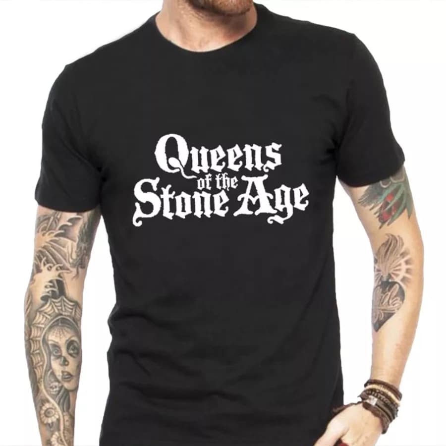 Linda Camiseta Masculina Queens Of The Stone Age V2- 100% Algodão Premium