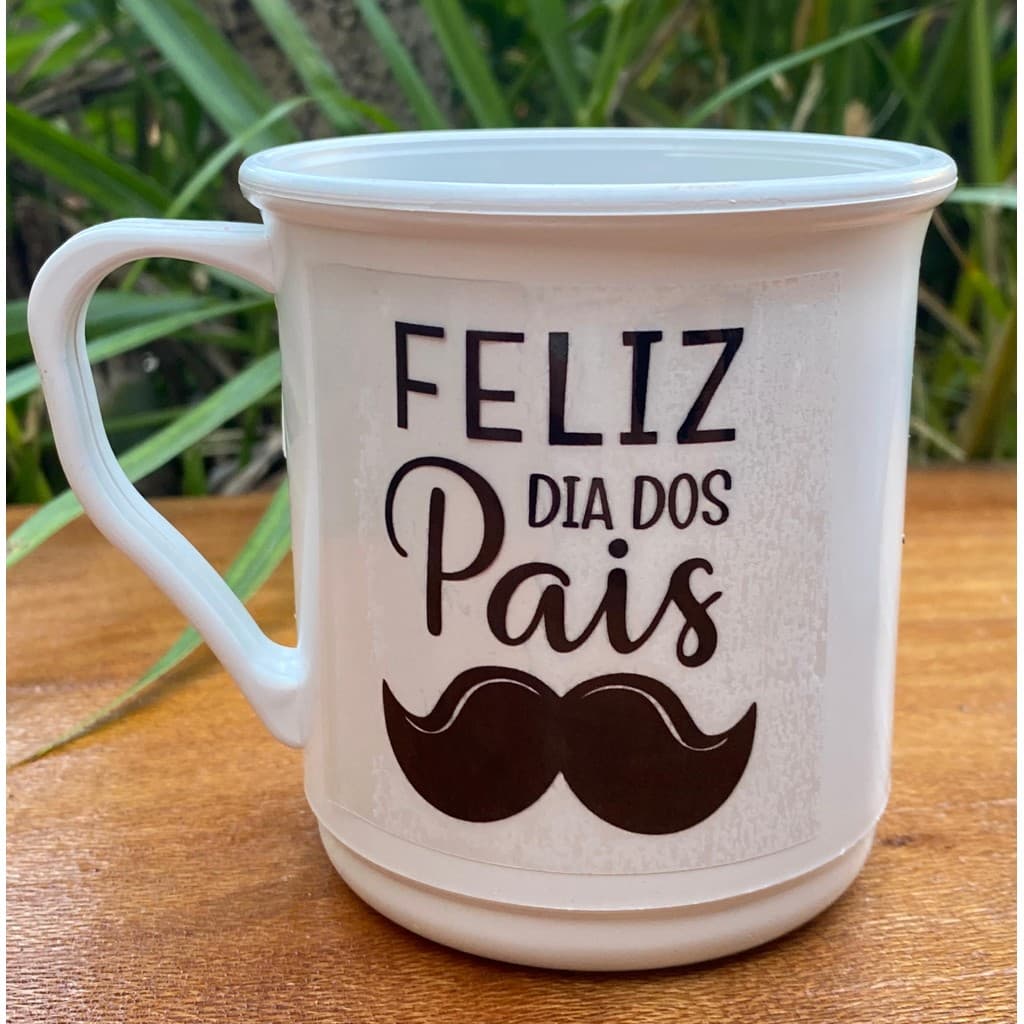 Caneca pai bigode mustache 10un lembrancinha presente mimo cliente escola creche igreja empresa