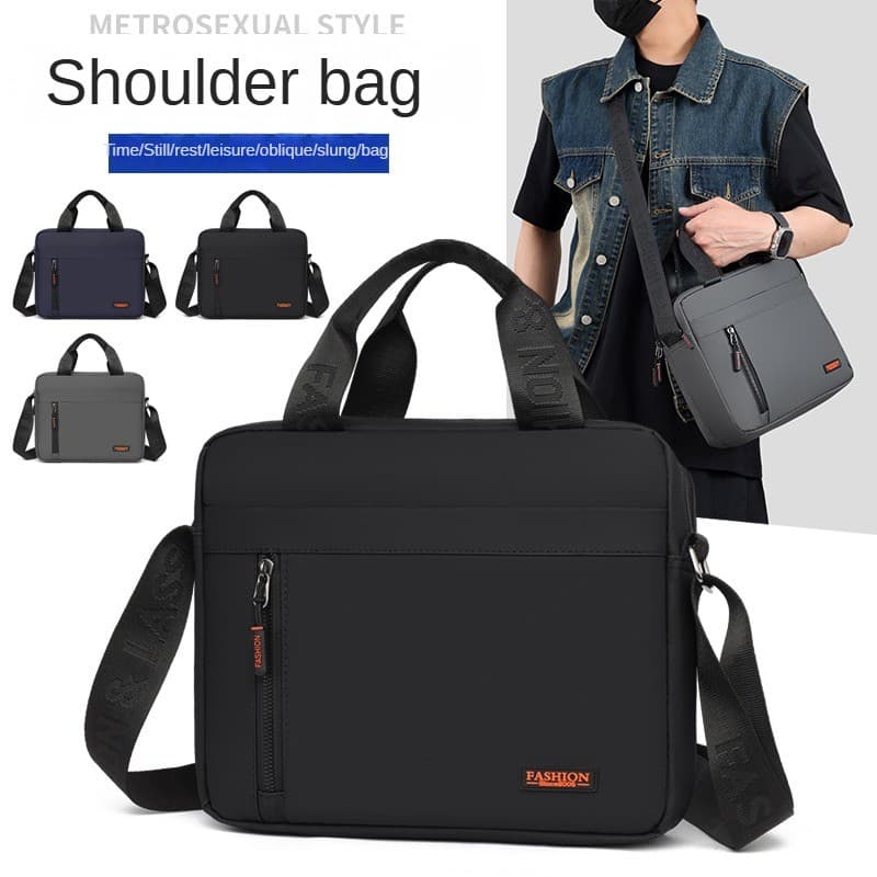 Bolsa Transversal Masculina de Grande Capacidade Bolsas de Laptop Modernas para Meninos Bolsas Impermeáveis Bolsas de Vi