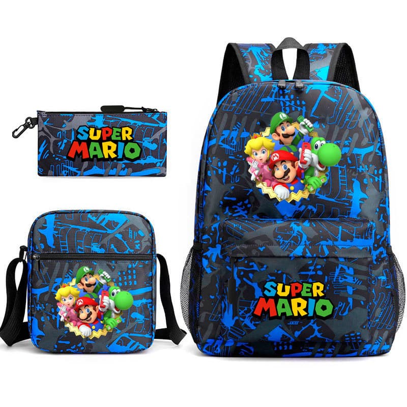 Nova Mochila Estilo Super Mario Galaxy para Jovens Estudantes, para Meninos e Meninas, Bolsa de Ombro Dupla para Viagem