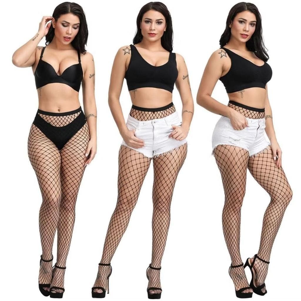 Meia Calça Arrastão Com Strass