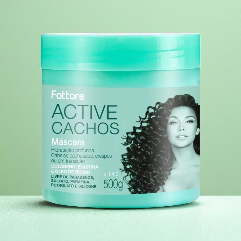 Máscara Active Cachos Fattore 500g – Definição e Hidratação