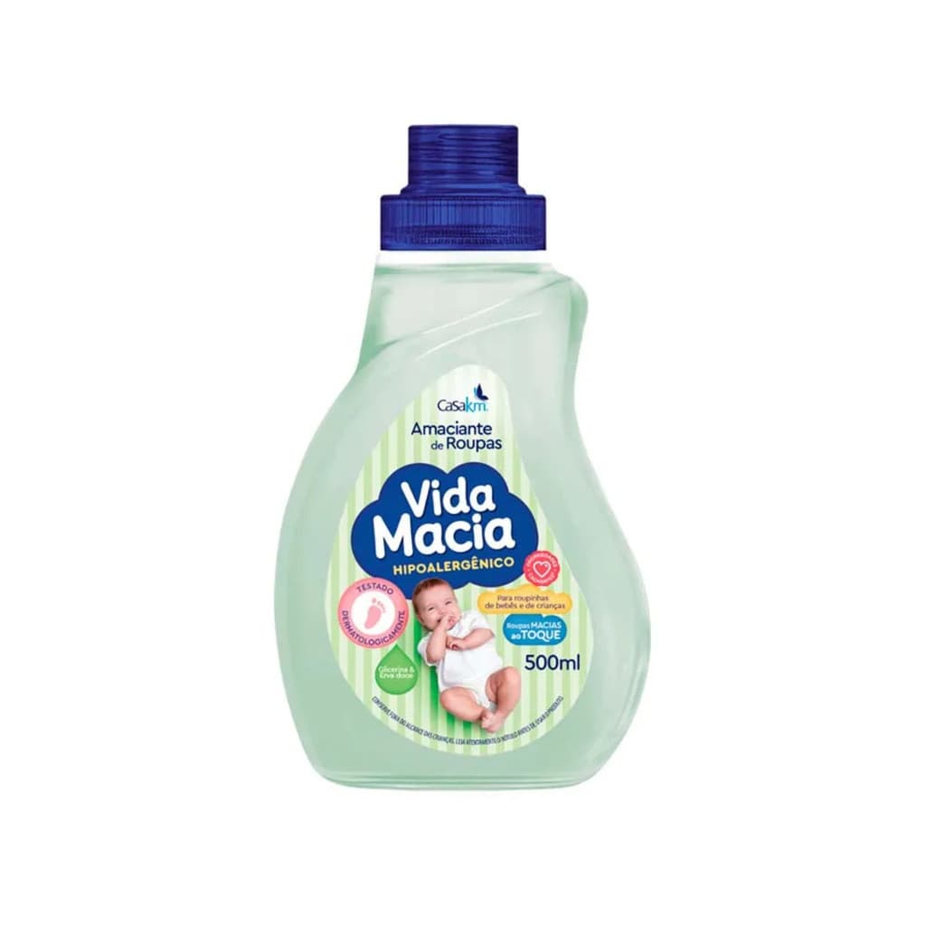 Amaciante de Roupa Vida Macia Baby Glicerina e Erva Doce 500ml