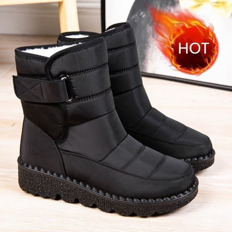 Botas Casuais Impermeáveis Femininas Quentes para o Inverno