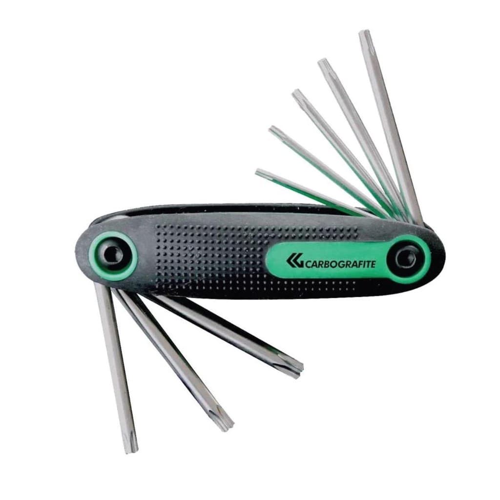 Jogo de Chaves Torx T9 - T40 8 Peças Canivete Carbografite