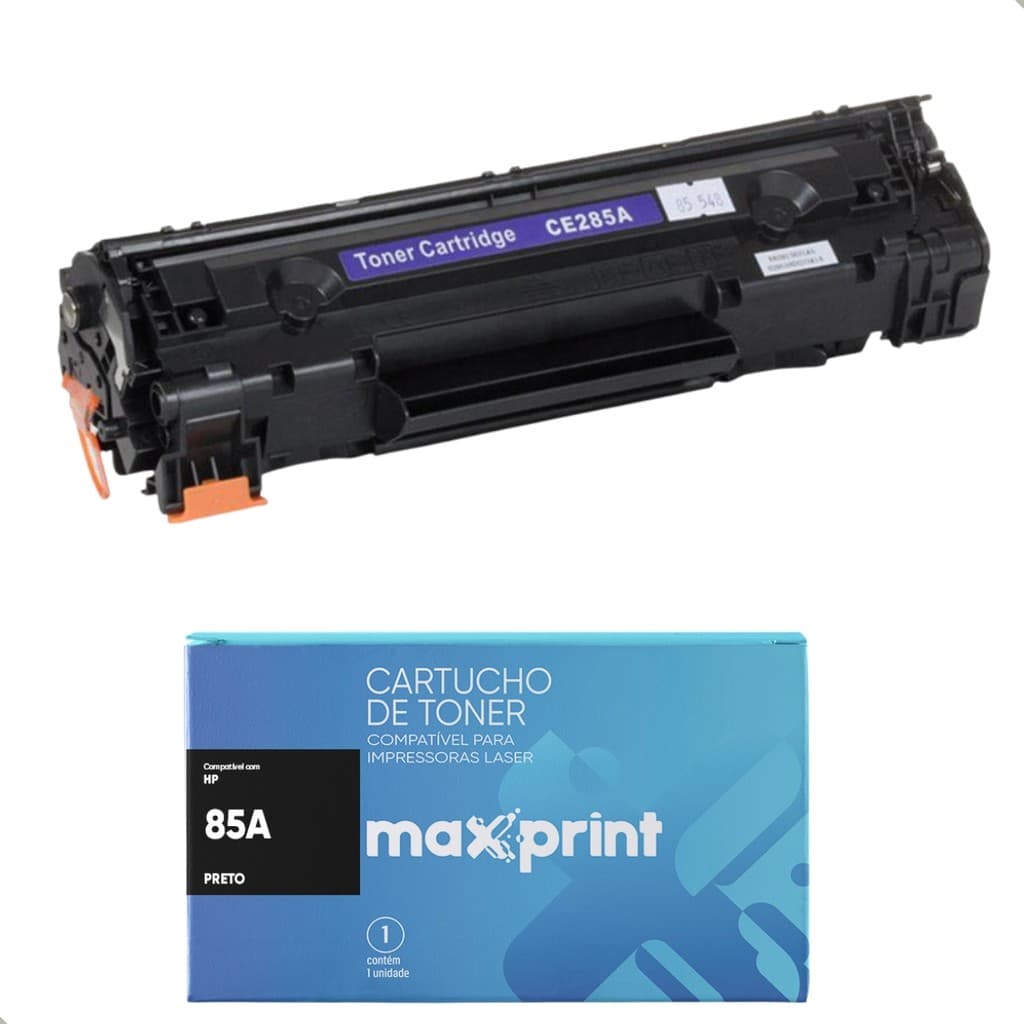 Cartucho de toner 85A Preto Maxprint Compatível CE285A rende 1600 Cópias M1130 M1132 P1102W