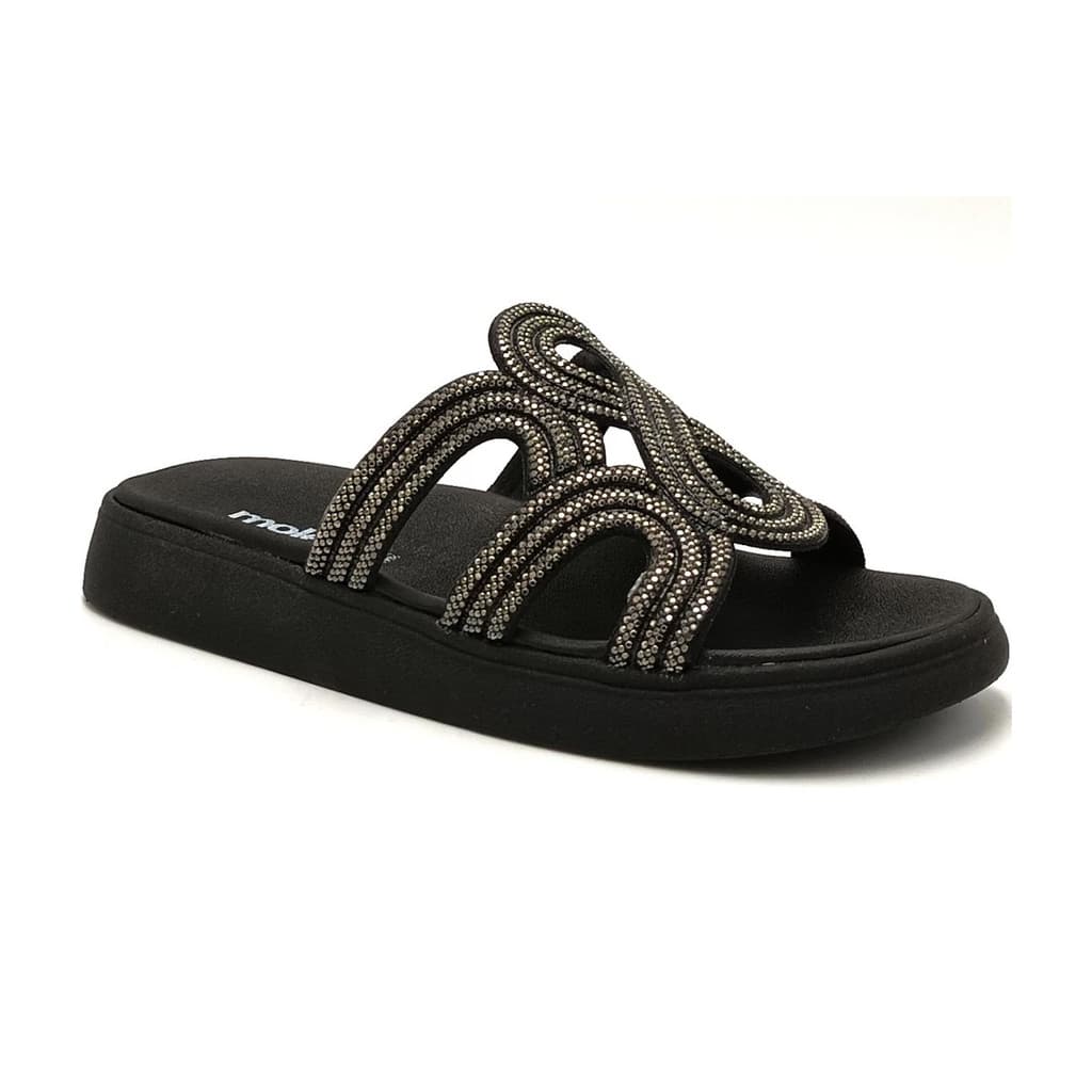 Papete Birk Moleca Preto Strass 5469.134