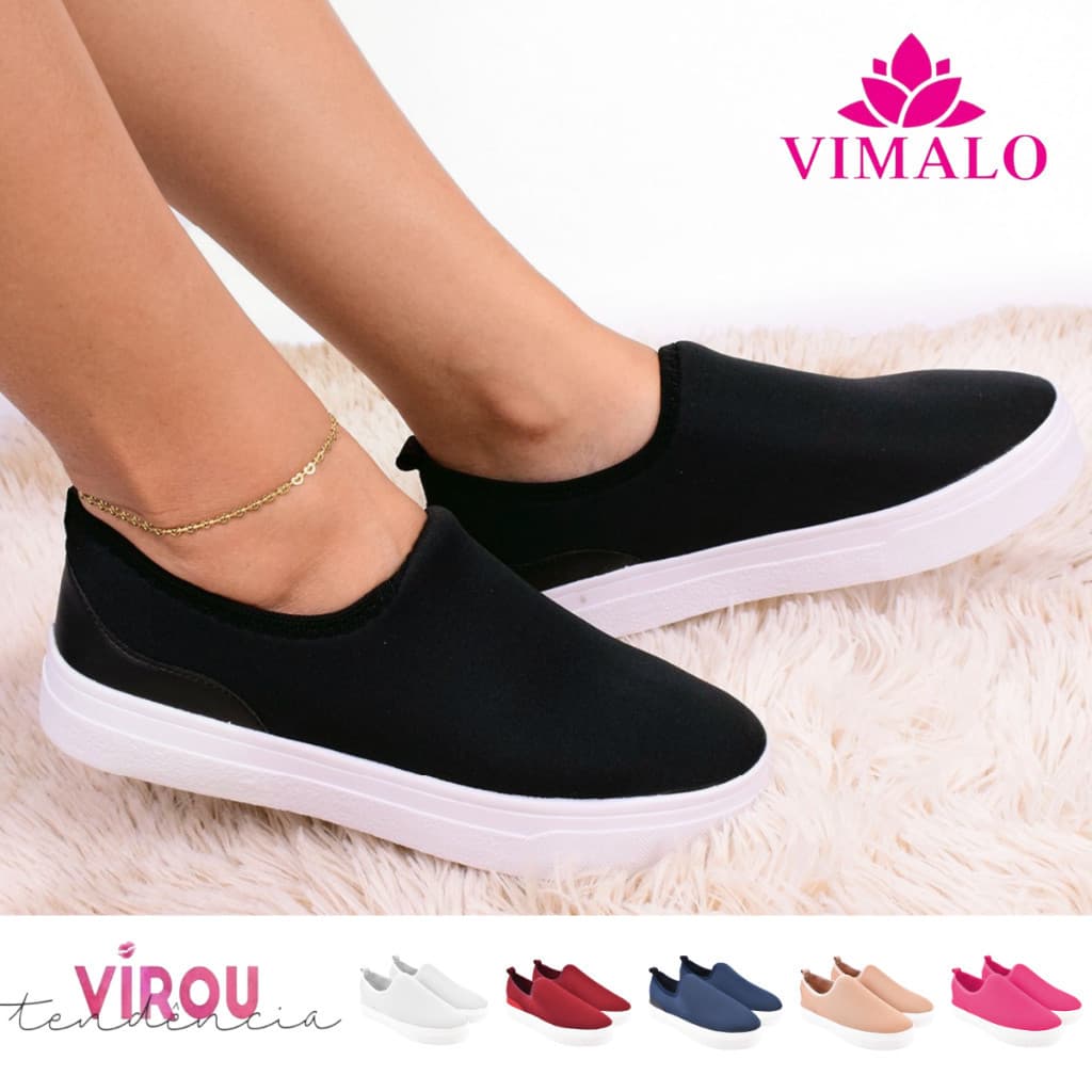 TÊNIS SLIP ON FEMININO PARA CAMINHADA ORIGINAL VIMALO SHOES 05