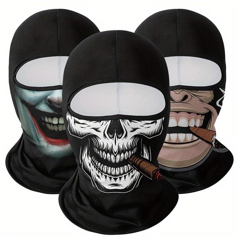 Máscara Balaclava De Motocicleta De Rosto Inteiro De 1 Unidade-Guarda-Sol Respirável E Lavável À Prova De Poeira Para Ci