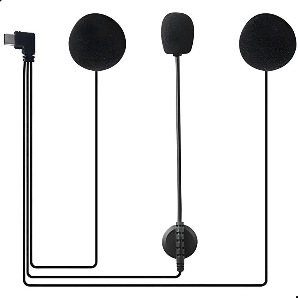 Fone Microfone Original EJEAS V6 Pro+ M6 Capacete Moto Reposição USB tipo C Q8 Q7 V7 V4 Plus