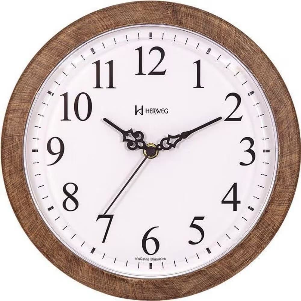 Relógio de Parede Herweg Clássico Redondo 26 cm 660073-323