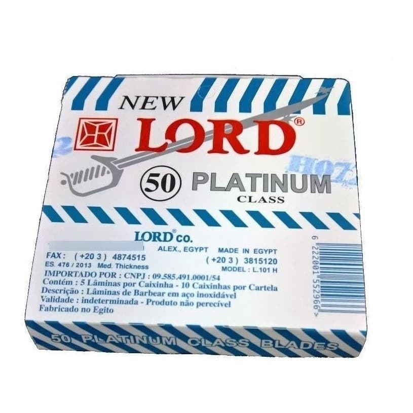 Lâmina New Lord Platinum 1 Cartela C/ 50u