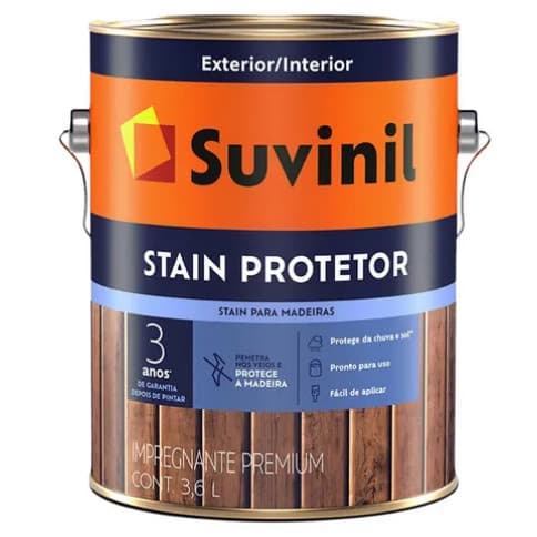 Stain Protetor Madeira Acetinado Suvinil 3,6l - Cores