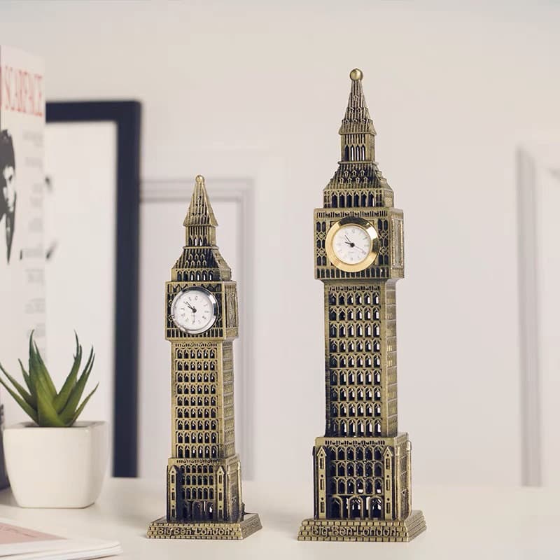 Torre Big Ben Miniatura Decoração Londres 18cm para Decoração