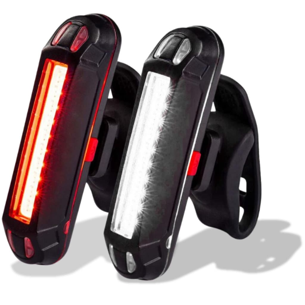 Lanterna Bike Bicicleta Sinalizador Traseira Luz De LED Branca e Vermelha Usb 100 Lumens