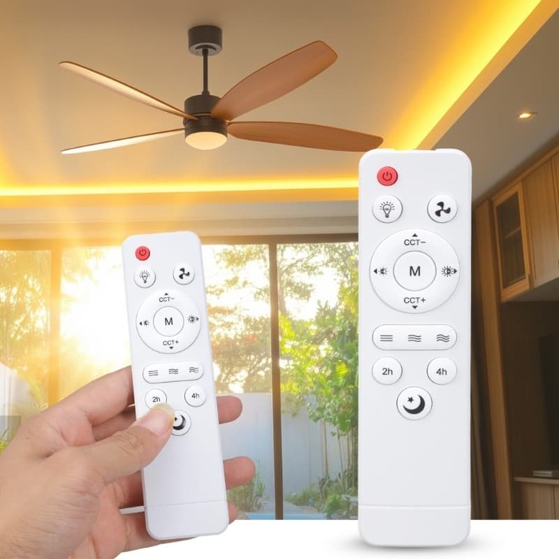 Controle Remoto IR Para Luzes Ventilador Teto Brilho Ajustável E Configuração Temperatura Cor