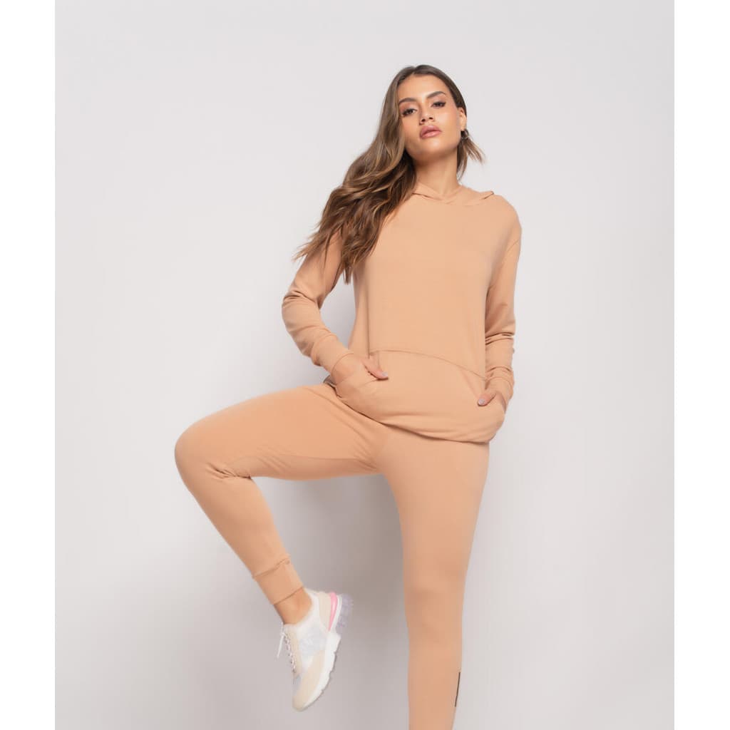 Conjunto De Moletinho Esportivo Com Casaco Capuz E Calça Jogger Salvatore Fashion