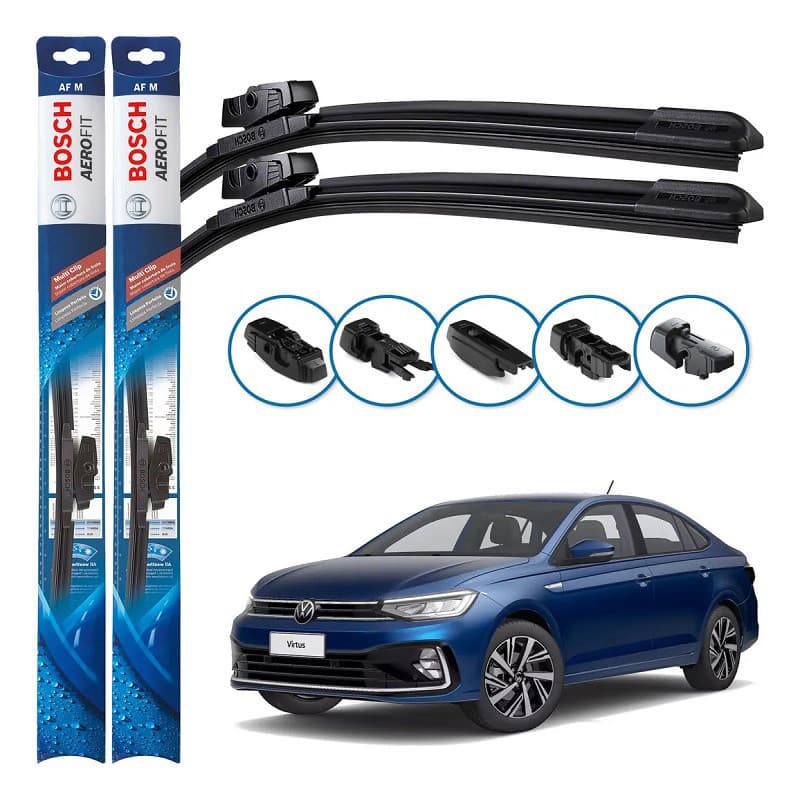 Palheta Bosch Para-Brisa Virtus 2017 a 2025 Multiclip Aerofit Original