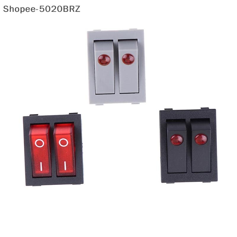 [THEBR] Novo Interruptor Oscilante De Botão Duplo Para Aquecedor De Óleo Mais Quente Com Luz Liga-Desliga [BR]