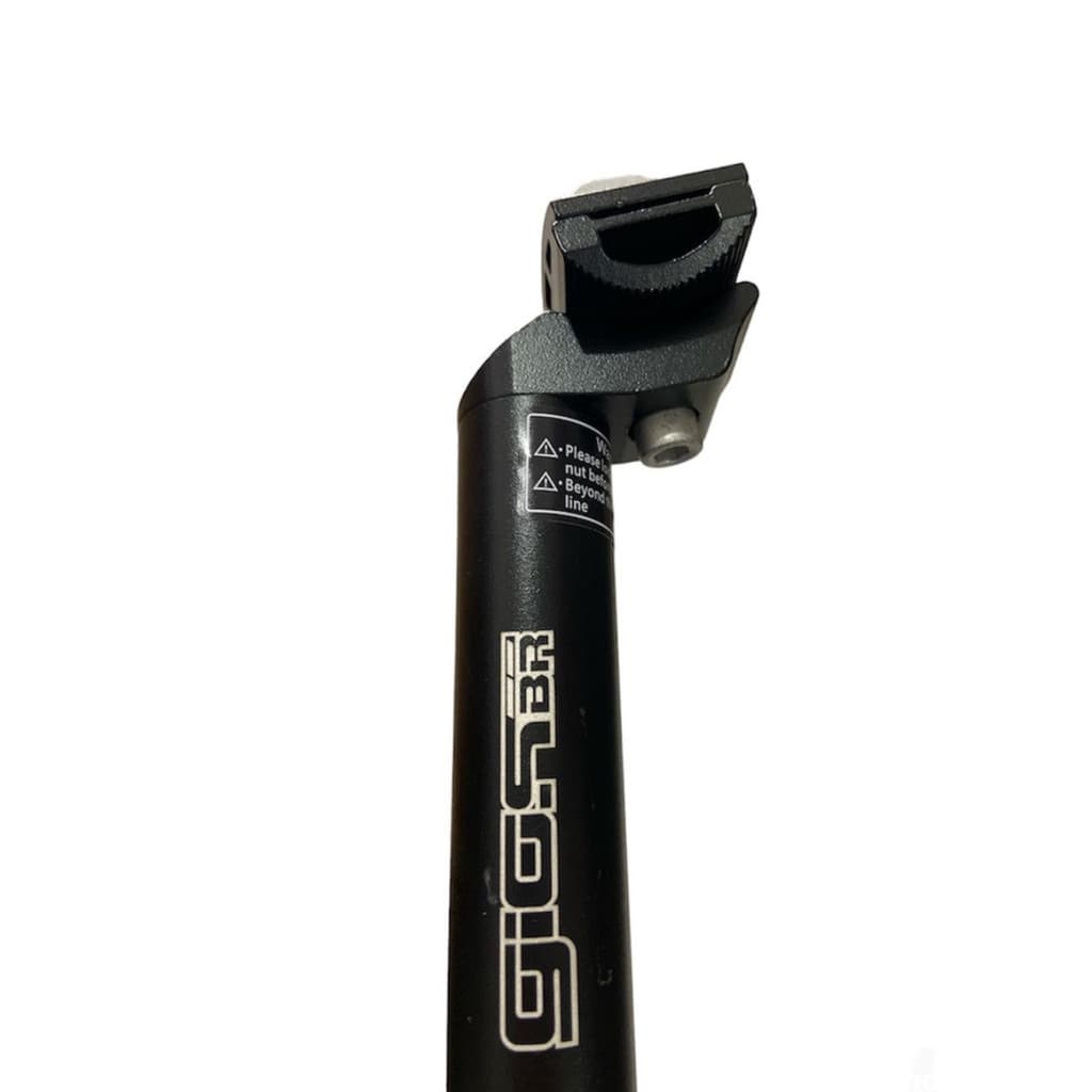 Canote Bicicleta 27,2mm Gios Alumínio Reforçado Preto Bike com Carrinho de Selim
