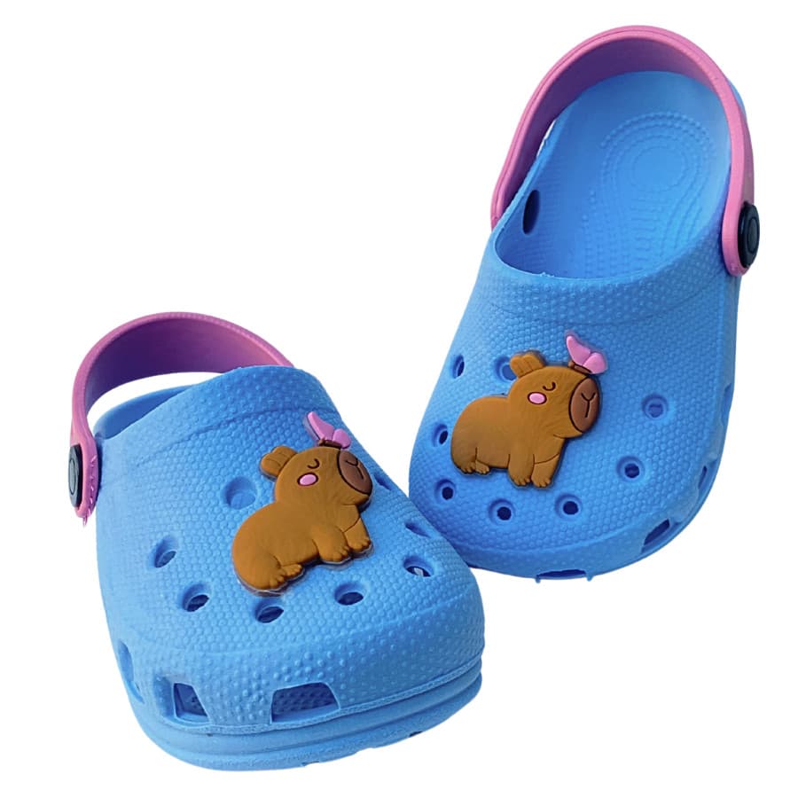 babuche infantil para meninas antiderrante capivara