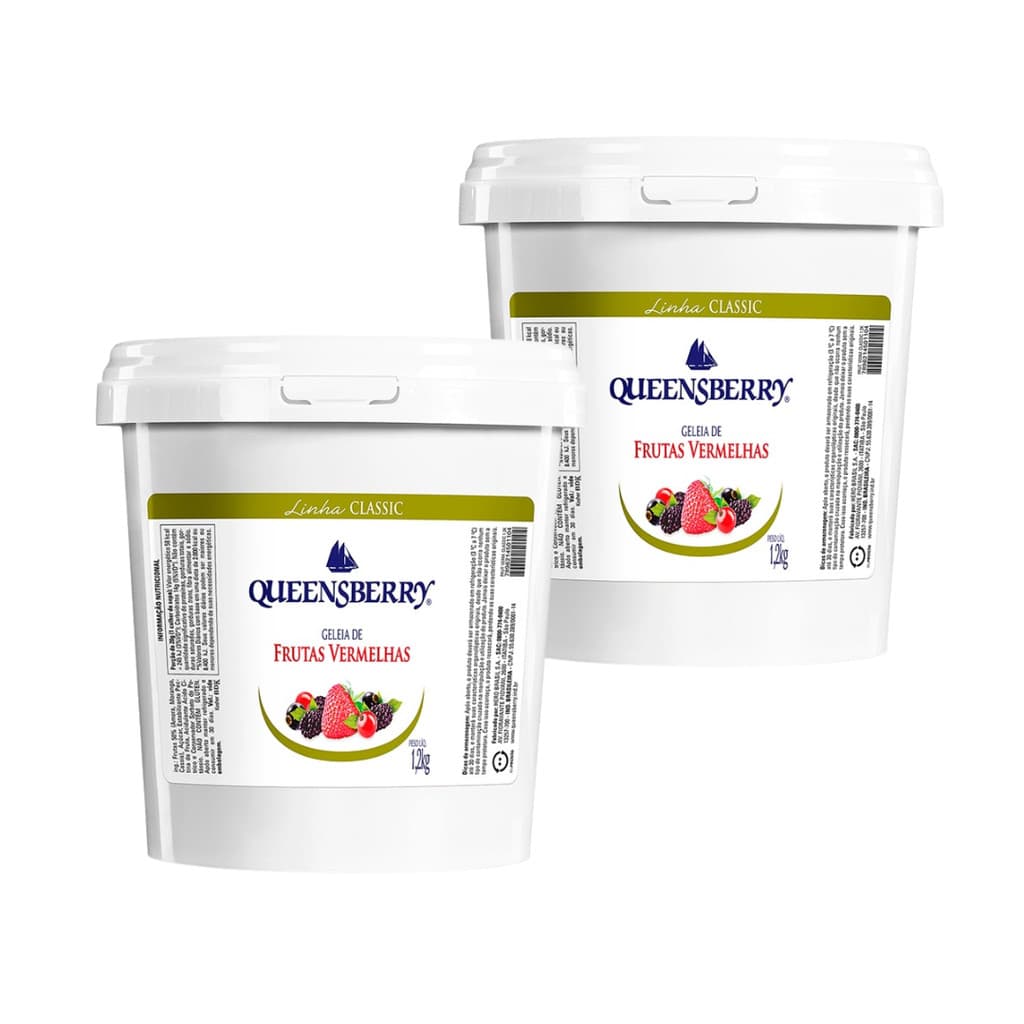 Kit 2 Geleia Queensberry Frutas Vermelhas 1,2kg Atacado