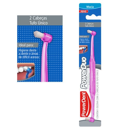Escova Bitufo 2 Tufos Cerda Ultra Macia Powerduo Sensitive Powerdent