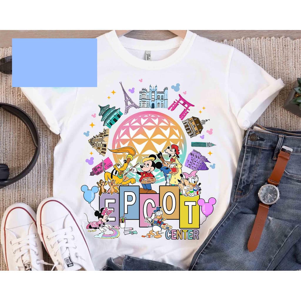 [Camiseta Premium Algodão Puro]LA Plus Camisa geek divertida estampada com o Castelo do land, unissex feminina#80