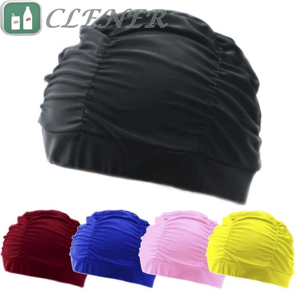 Toucas De Natação Mais Limpas Para Adultos , Cabelo Longo , Turbante Elástico À Prova D'água , Tamanho Livre , Chapéu De